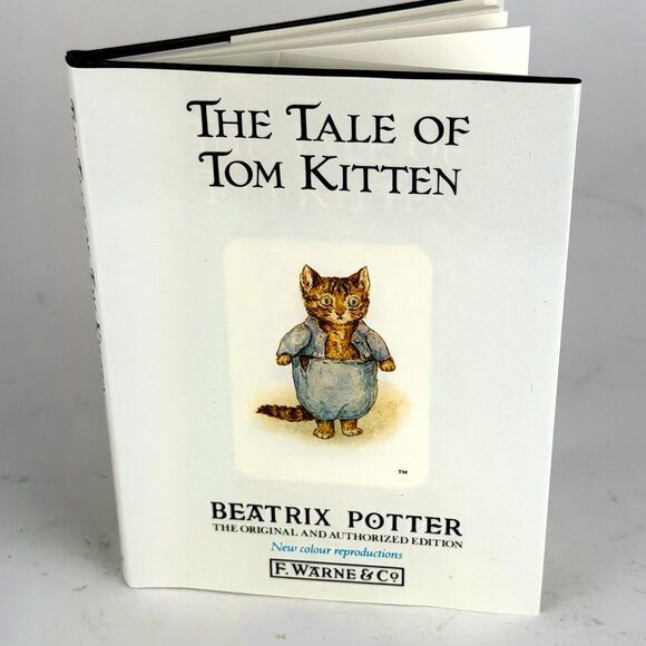 Beatrix Potter Tom Kitten Book 24K Gold Ornament Boxed Set (1990s) Rare F. Warne - Picture 4 of 9